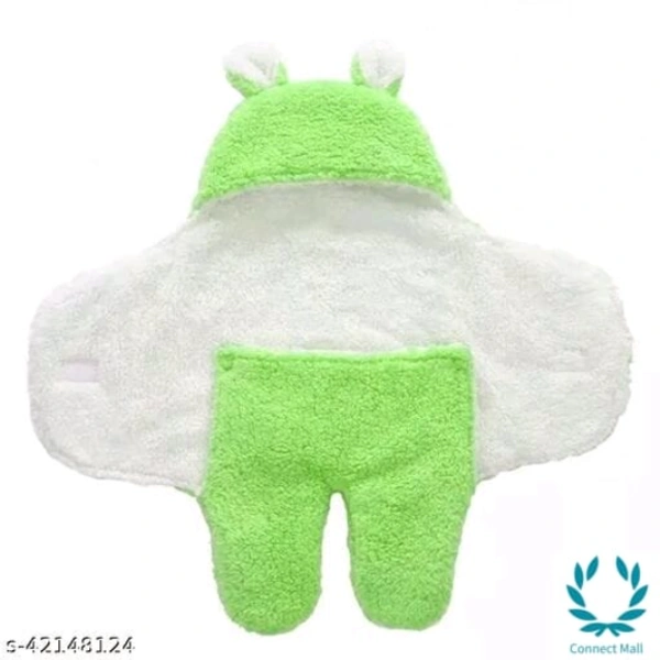 New Born Baby Combo Pack Hooded Wearale Wrapper And Baby Bath towel